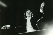 Riz Ortolani, in concert, directing the ORF Symphonic Orchestra at the Raymund Theater of Vienna